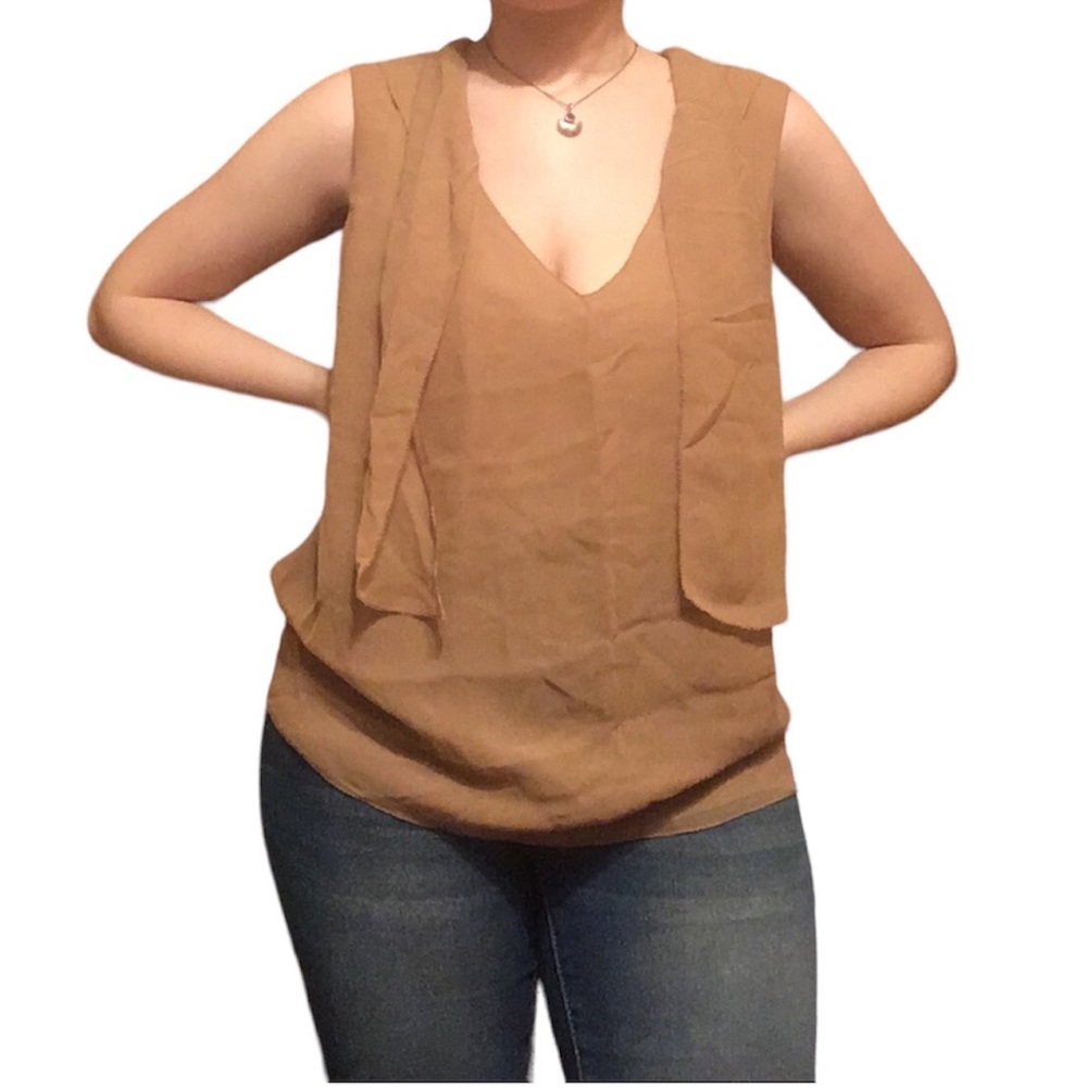 Calvin Klein pure silk sleeveless top